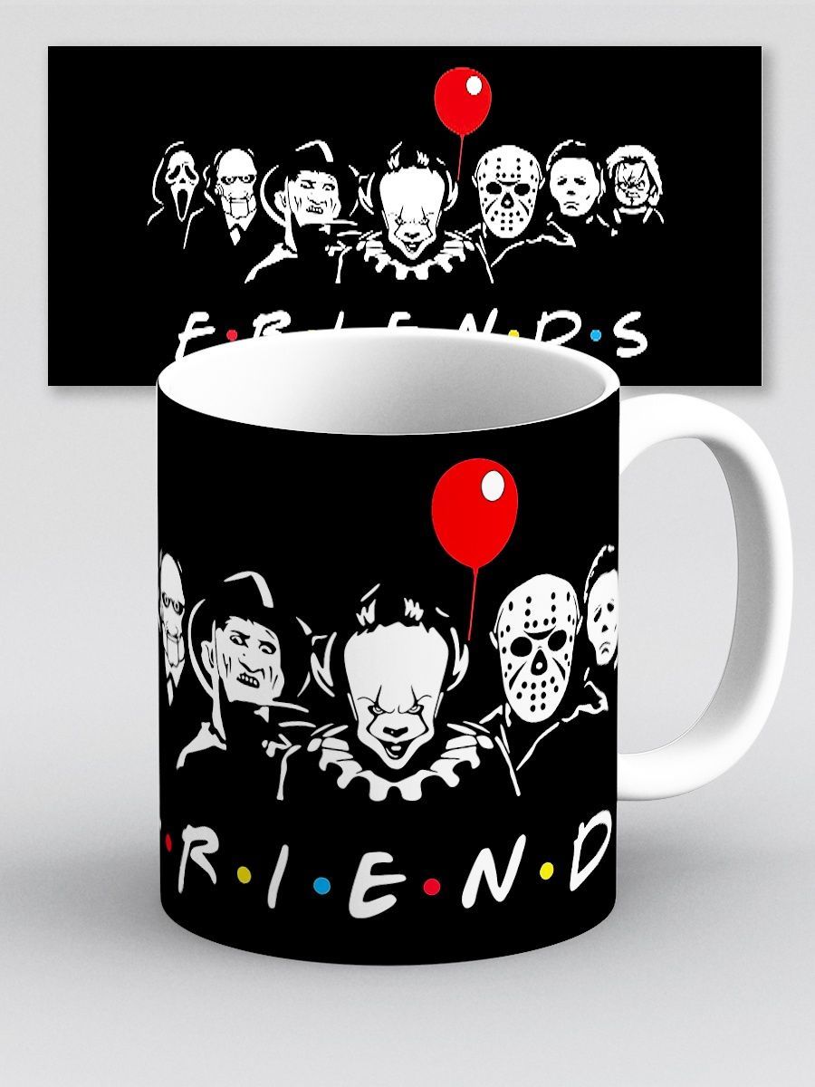 Кружка Horror Friends Сериал <b>Друзья</b> Halloween Хэллоуин.