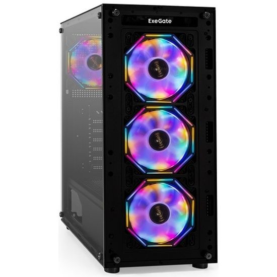 ExeGate Компьютерный корпус Корпус Miditower i3 BASE ATX, без БП EX294967RUS, черный