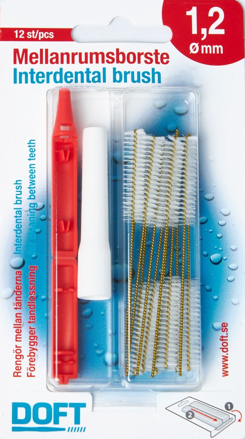 Межзубные ершики DOFT со сменной щетиной 1,2 мм. (12 шт.)