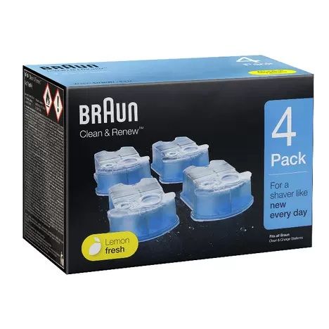 Жидкость для чистки бритвенных головок Картридж Braun CCR44PCS,Подходит для всех серий с автоматическими системами очистки 3, 5, 7, 9