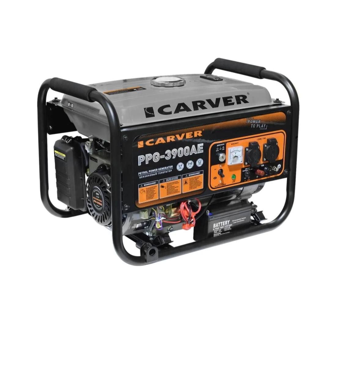 Генератор CARVER PPG-11000DE дизель, LT-1100F, 8,5/9,5 кВт, 220 В, бак 20л, э/ст