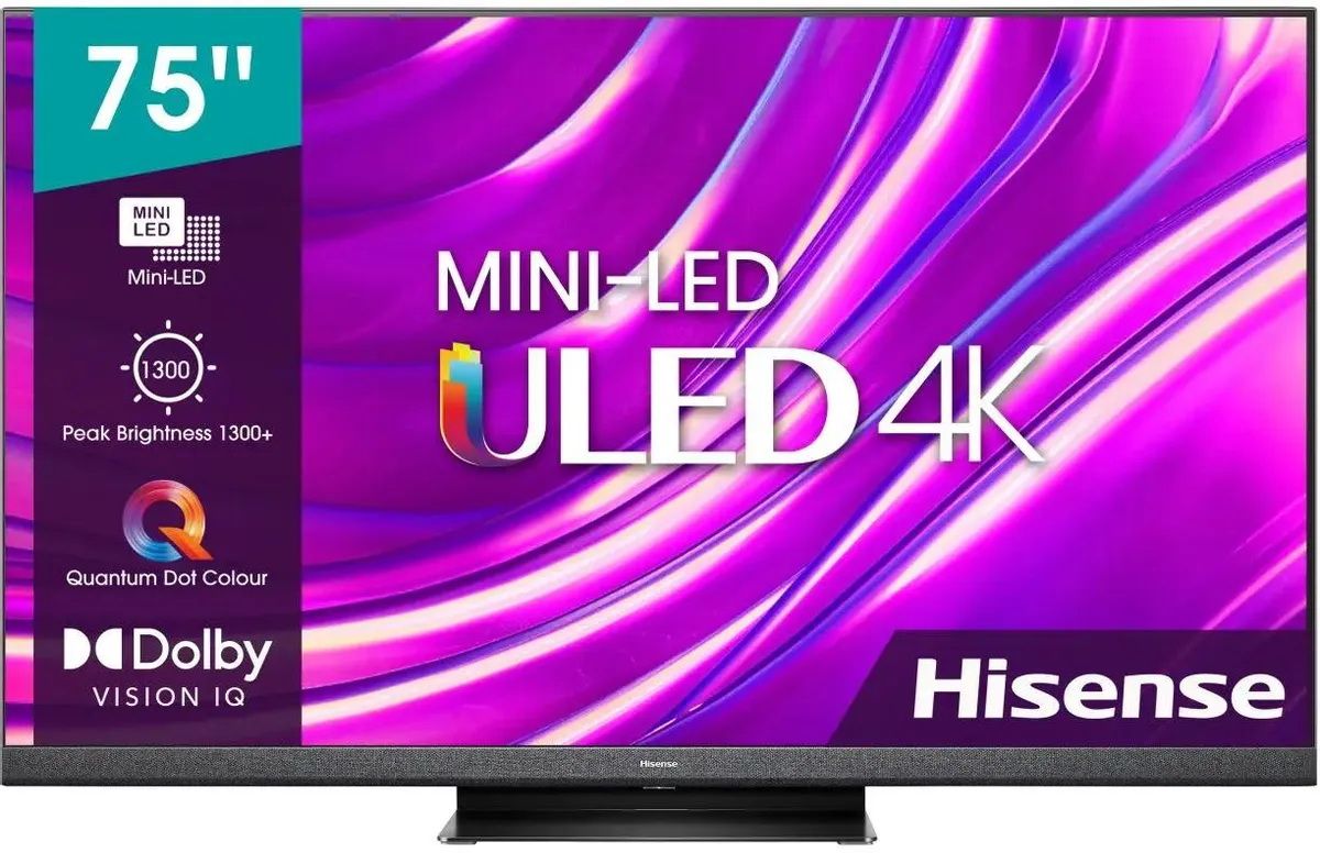 HisenseТелевизор75U8HQCH75"4KUHD,черный