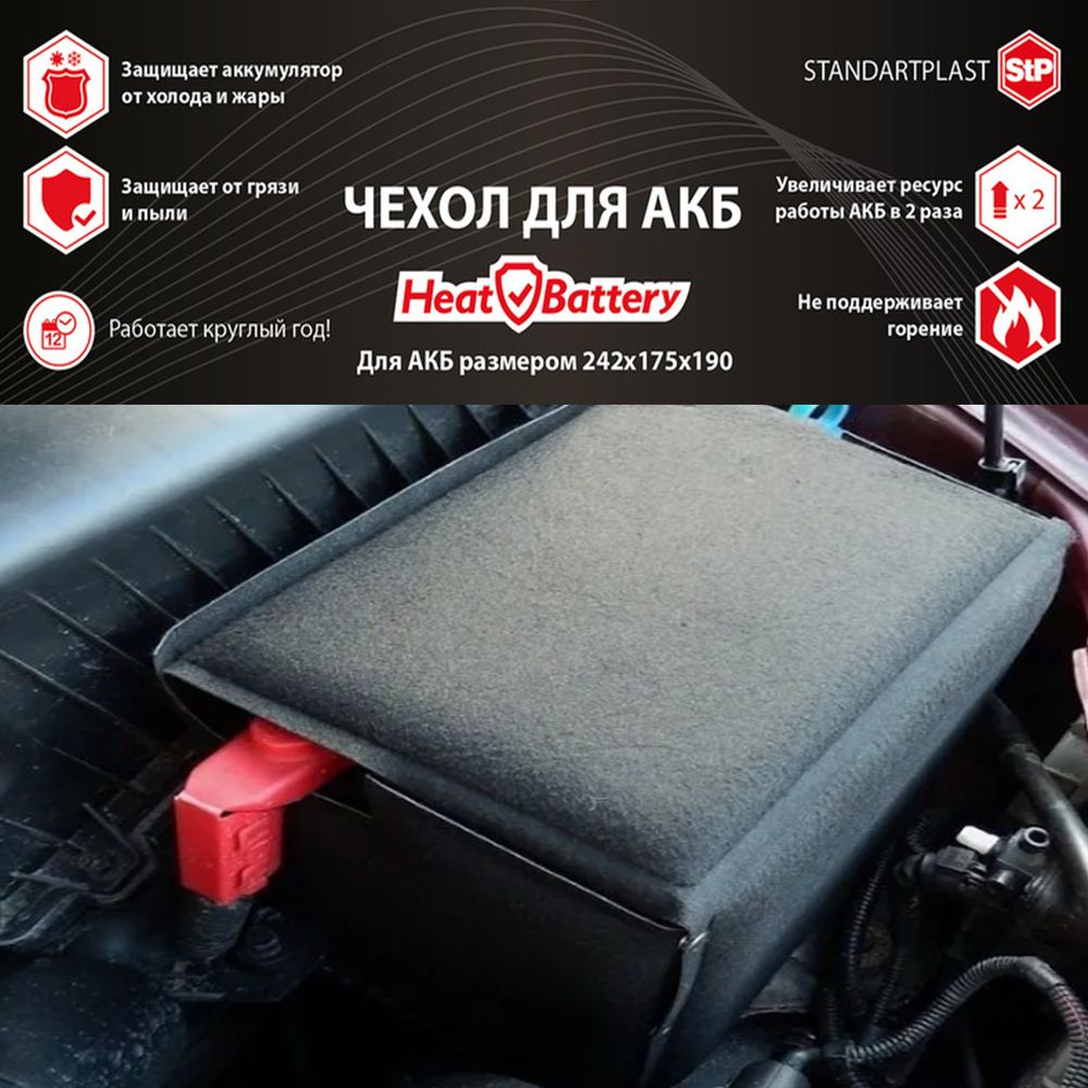 Чехол для аккумулятора авто, защита аккумулятора, термокейс HeatBattery