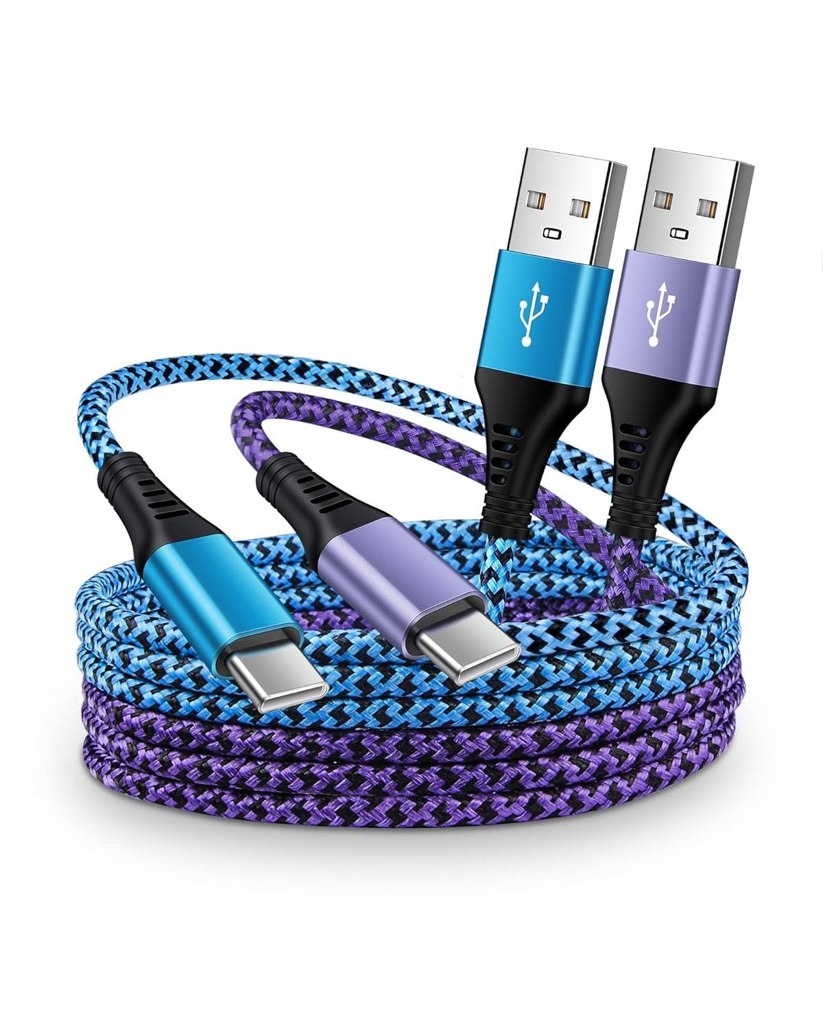 Ask Gecko Кабель для мобильных устройств USB 2.0 Type-A/USB Type-C, 1 м, фиолетовый