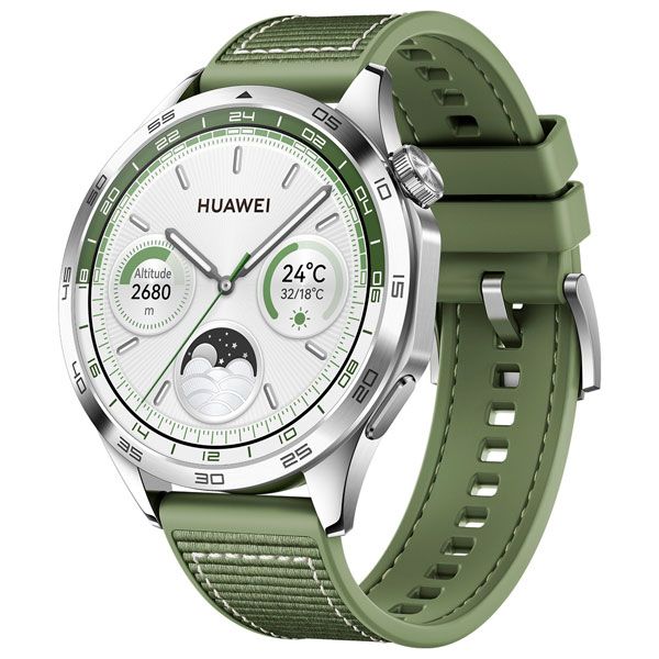 HUAWEIУмныечасыWatchGT4,46mm,GreenWovenStrap