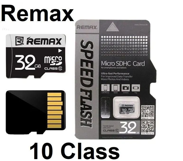 MicroSDHCкартапамяти32GBClass10RemaxmicroSDдлявидеорегистратора,телефона,камерывидеонаблюдения/флешка