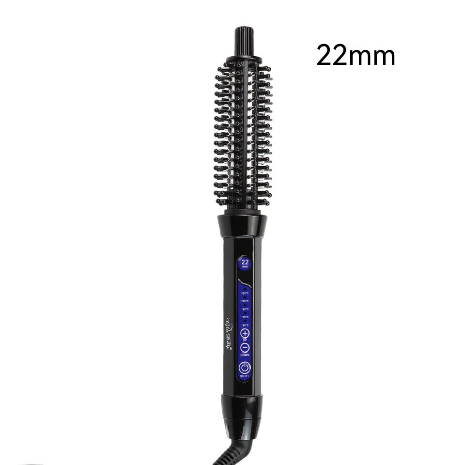 Электрическая расческа для завивки волос с защитой от ожогов двойного назначения, расческа для прямых волос с пушистой внутренней пряжкой, щипцы для завивки