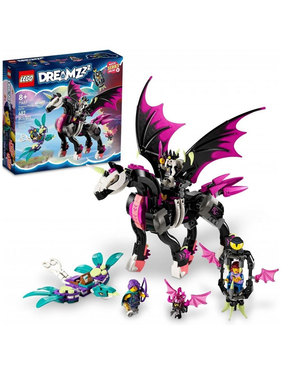 Конструктор лего LEGO DREAMZzz Летающая лошадь Пегас, 482 детали, 8+, 71457  - купить с доставкой по выгодным ценам в интернет-магазине OZON (1354212806)