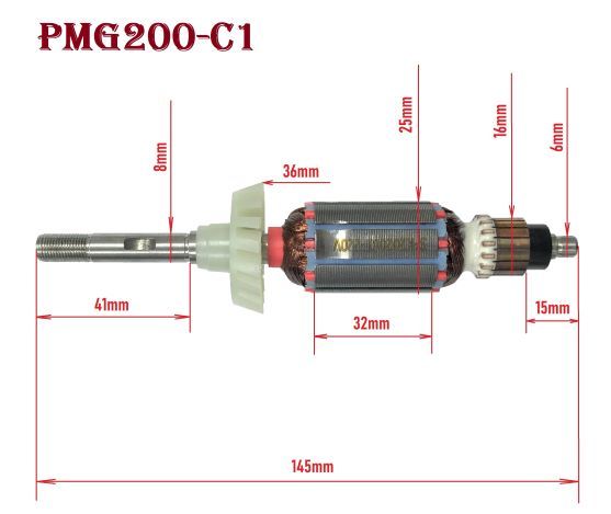 Якорь-роторPMG200-С1/18PITдвигателягравера