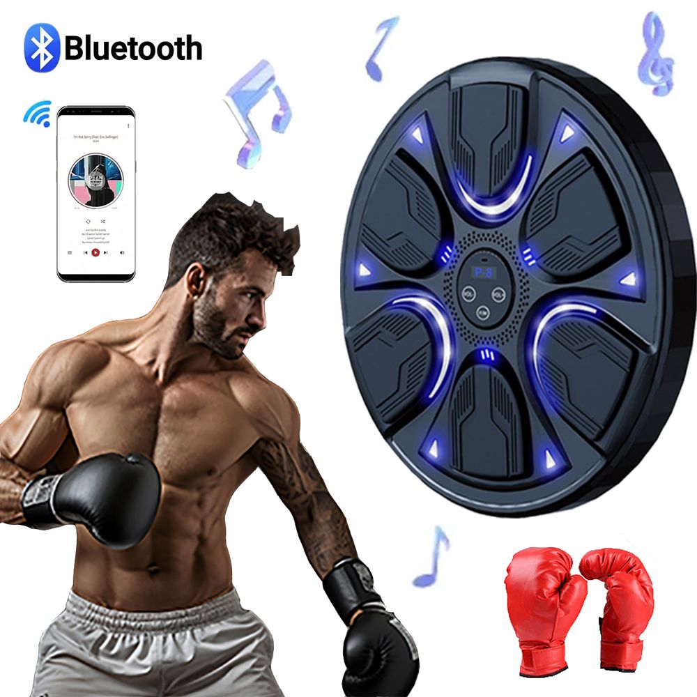 music boxing machine,музыкальная боксерская груша,Несколько режимов удара,  воспроизведение музыки через Bluetooth, обратная связь с Светодиодный -  купить с доставкой по выгодным ценам в интернет-магазине OZON (1385016699)