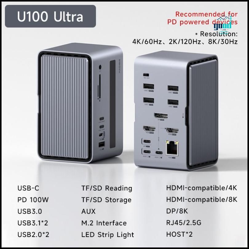 Док-станцияHagibisDualUSB-CDockingStation(U100Ultra)-goodvalue