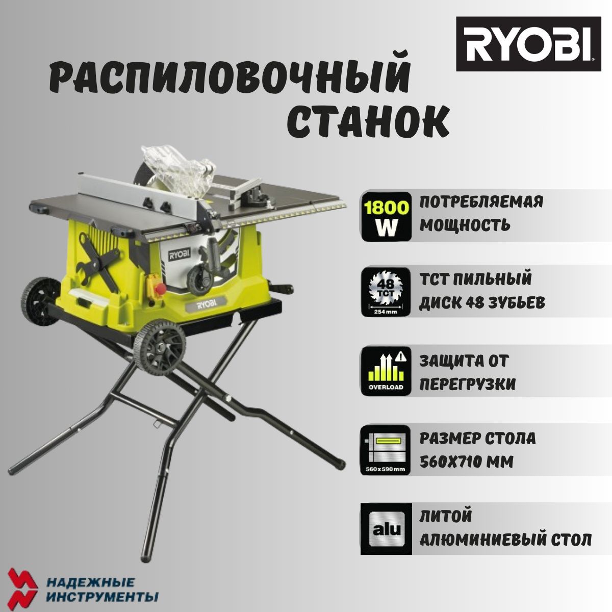 Распиловочный станок RYOBI RTS1800EF-G