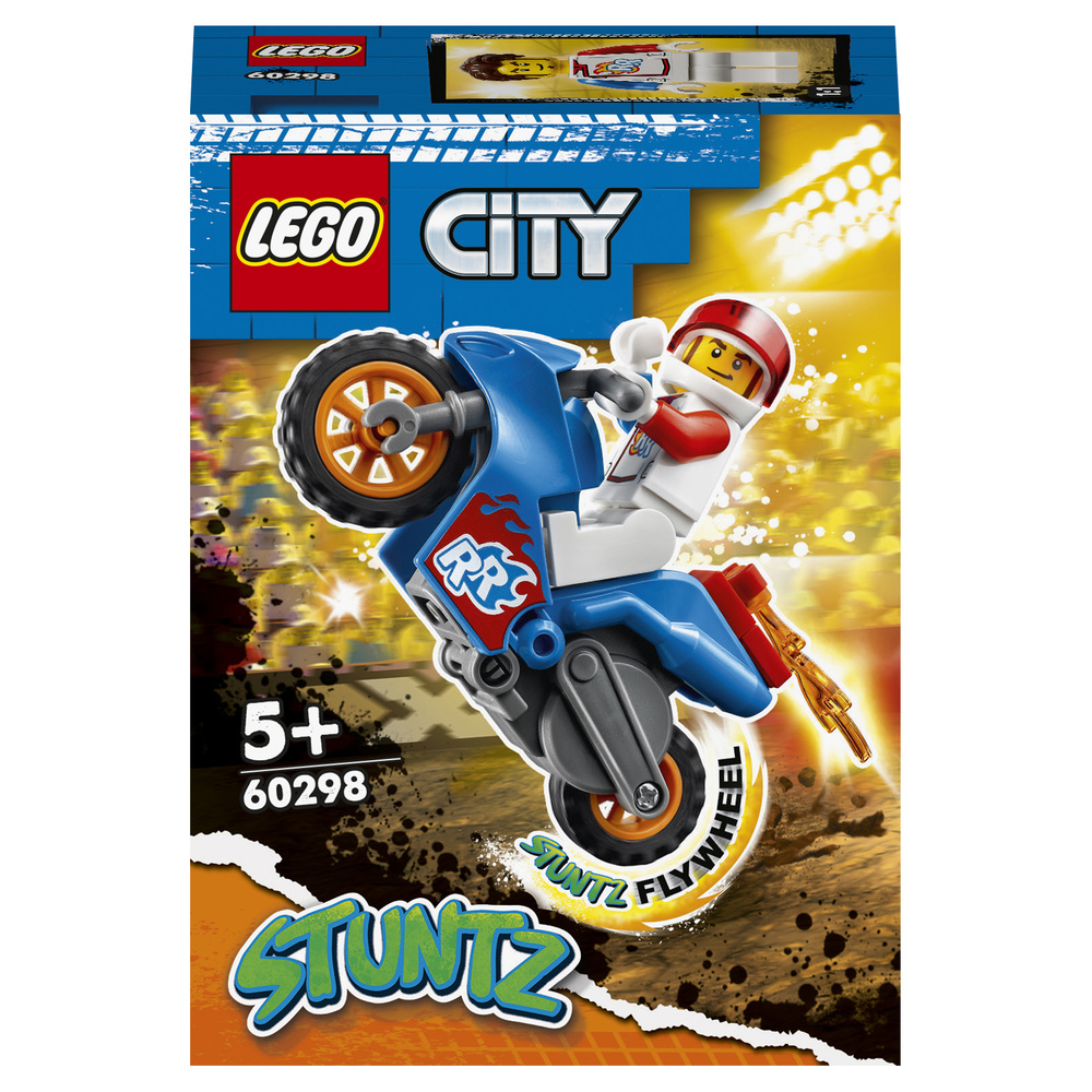 Конструктор LEGO City Stuntz 60298 Реактивный трюковый мотоцикл - купить с  доставкой по выгодным ценам в интернет-магазине OZON (779861361)