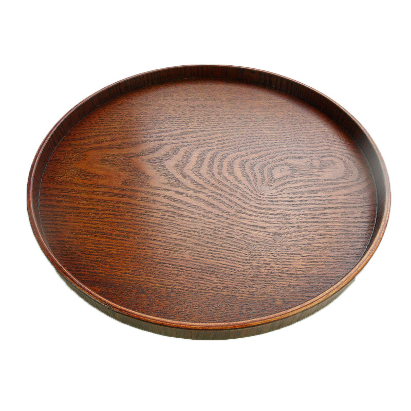 Круглый поднос с тарелками. Круглая деревянная тарелка. Большой круглый деревянный поднос.