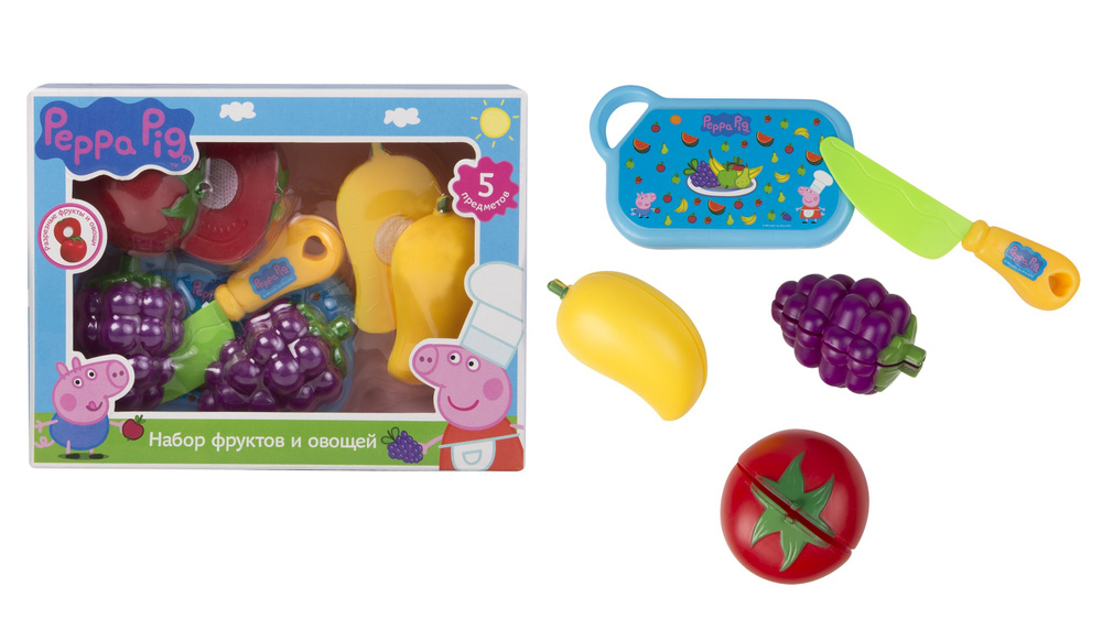 Игровой набор фруктов и овощей 5 предметов ТМ Peppa #1