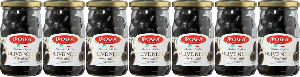 Маслины Iposea без косточки без жидкости, комплект: 7 упаковок по 125 г  #1