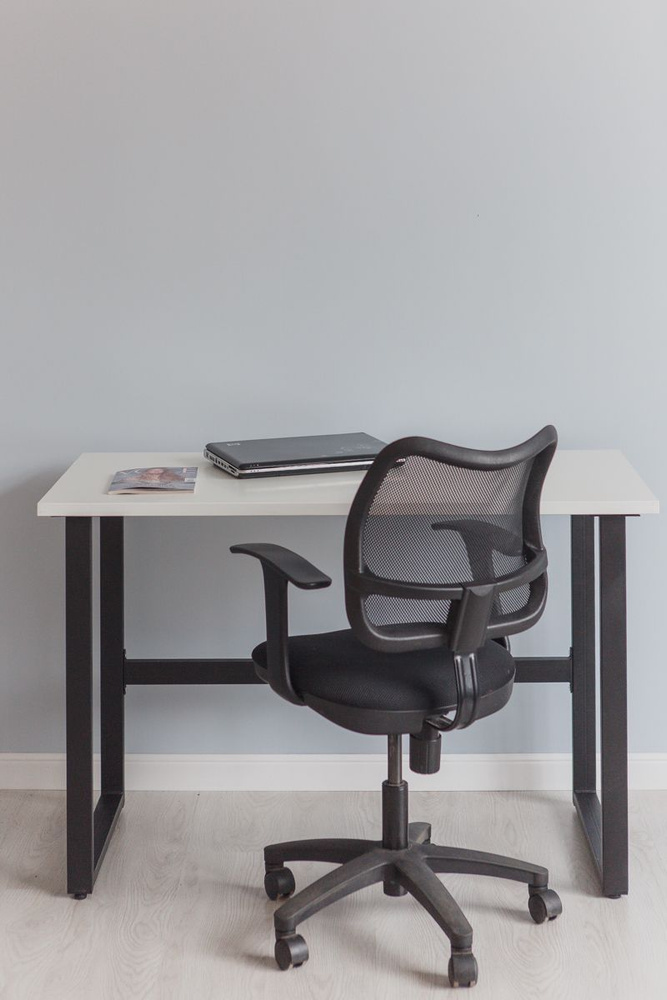 Стол компьютерный Good Desk Loft,размер 90х60х75 см, цвет белый, цвет ножек черный  #1