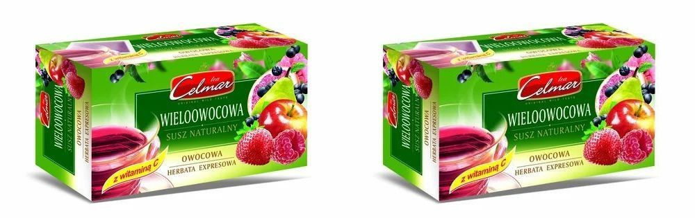 CELMAR Чай Fruit tea Multifruit, 20 пак по 1,7 г, 2 уп #1