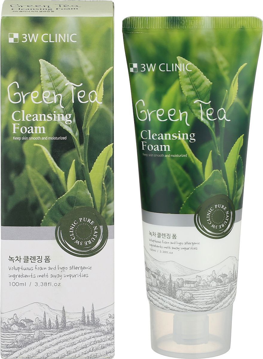 Пенка для умывания 3W Clinic Green Tea, 100 мл — купить в интернет ...