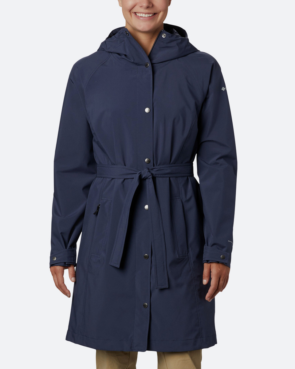 columbia women's here and there insulated long rain jacket