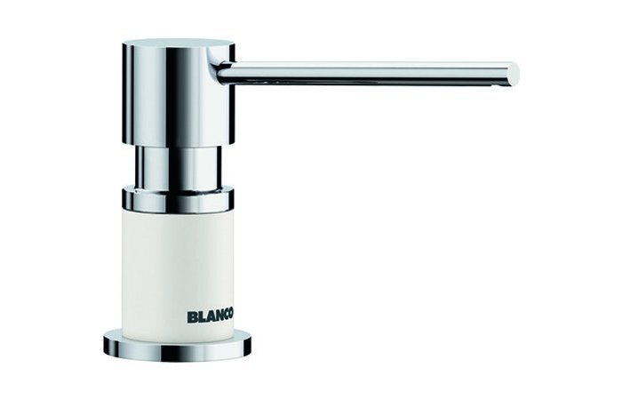 Дозатор для моющего средства Blanco lato 525789 черный матовый. Дозатор для жидкого мыла Blanco lato. Дозатор для жидкого мыла Blanco lato Silgranit. Диспенсер для мыла встраиваемый в столешницу цвет вороненная сталь.