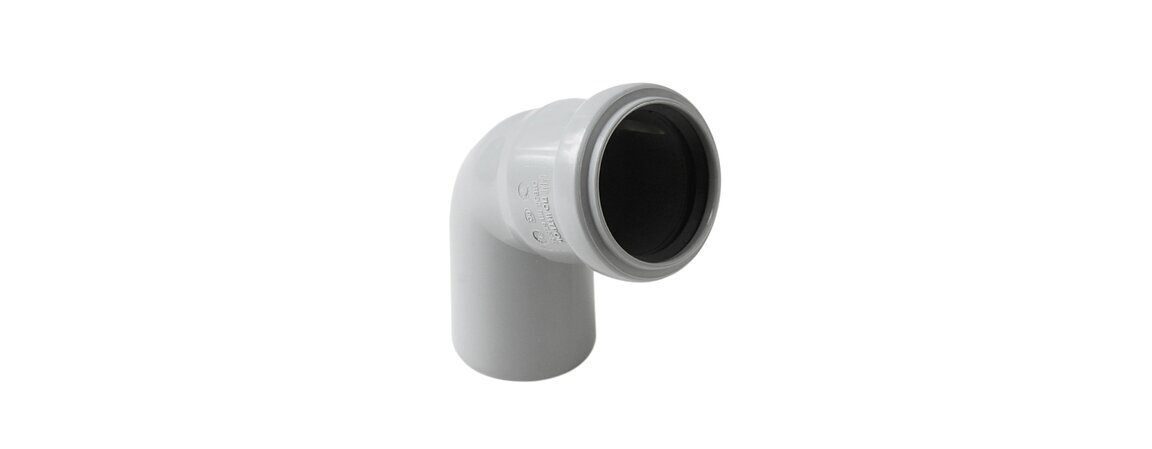 Отвод угол полипропиленовый канализационный диаметр 50 мм 87 градусов ...