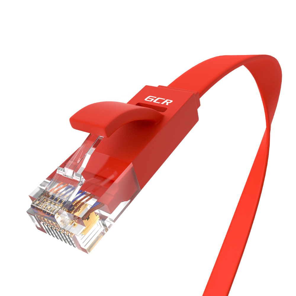 Кабель RJ-45 Ethernet 2 м, GCR LNC62, красный -  по низкой цене в .