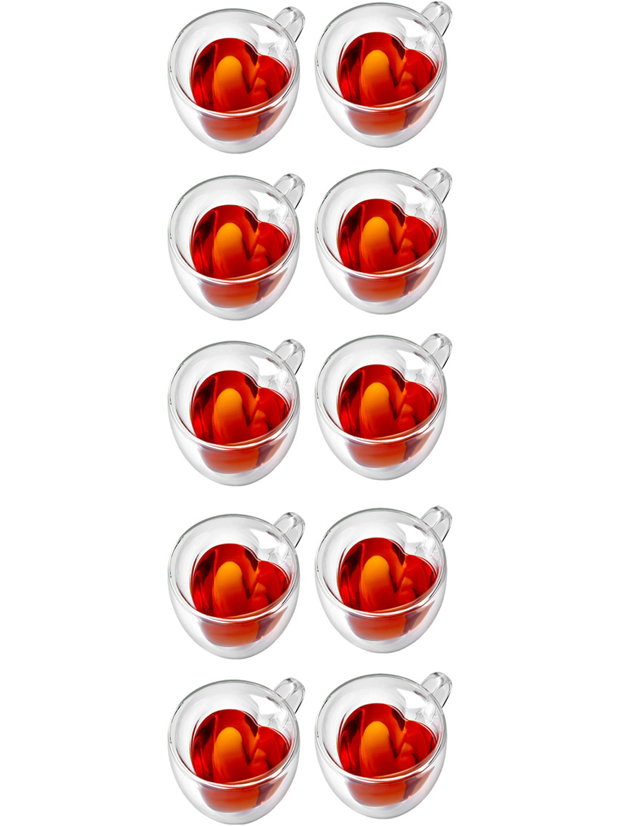 Кружка "Сердечко" KIMBERLY стеклянная, (набор 250 мл. х 10 шт) #1