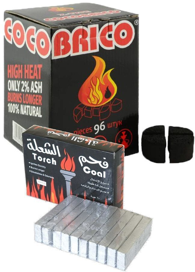 Уголь для кальяна кокосовый Cocobrico Kaloud (Кокобрико Калауд) по 96 ...