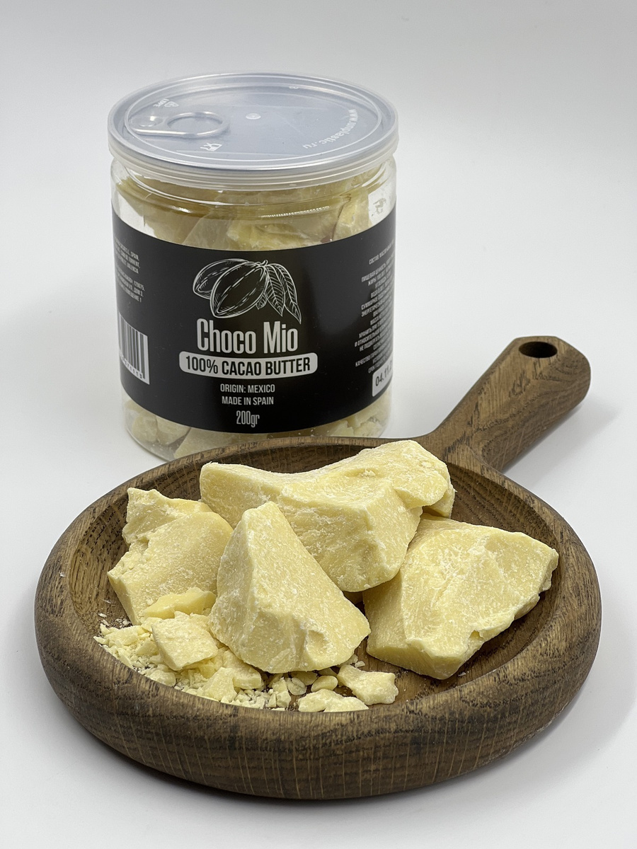 Choco Mio Какао масло (натуральное, пищевое, нерафинированное), для ...