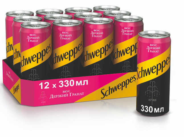 Напиток тоник Швепс Schweppes Дерзкий Гранат, 330мл х 12шт — купить в ...