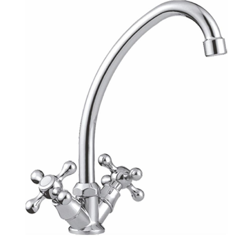 Смеситель Cron CN4008 кухонный Силумин Аэратор, Поворотный излив ...