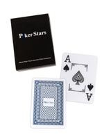 Карты игральные от Бестселлер, "Poker Stars", 100% пластиковые, карты для покера и других видов карточных игр, водонепроницаемые, износостойкие. Цвет рубашки: синий.. Спонсорские товары
