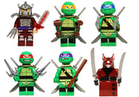Набор фигурок Черепашки ниндзя / Turtle Armor Warriors, (большие детали), 6 штук. Спонсорские товары
