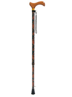 Трость телескопическая деревянной ручкой ТР1 (Весенний сад) с устройством против скольжения Штырь. Спонсорские товары