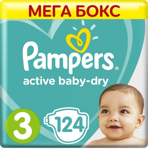 pampers active baby dry 3 124