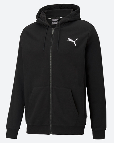 black hoodie small logo