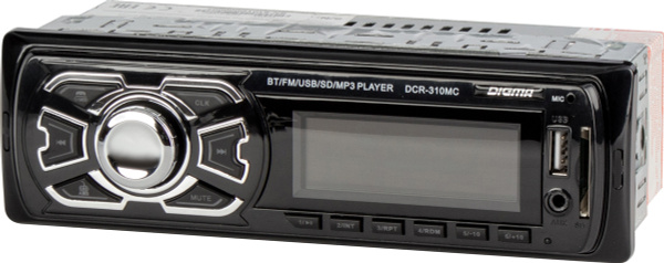 Автомагнитола Digma DCR-310MC1 DIN - купить в интернет-магазине OZON с ...