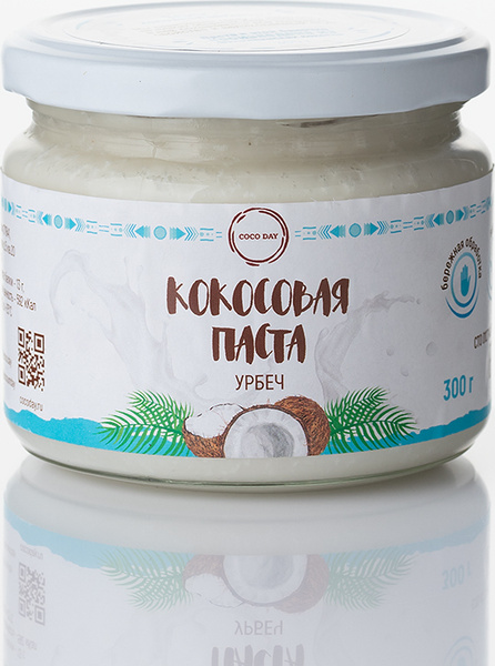 Паста кокосовая 100% "Бережной обработки" 300 гр. COCO DAY - купить с ...
