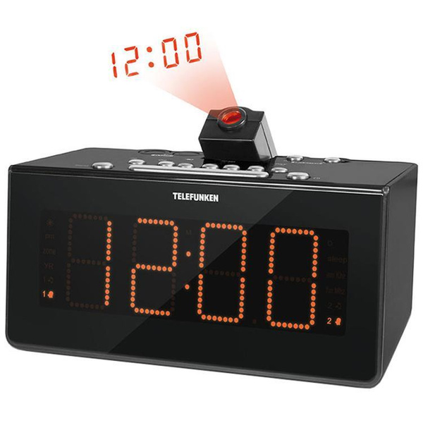 Telefunken Радио-часы TF-1542 Black/Orange - купить с доставкой по ...