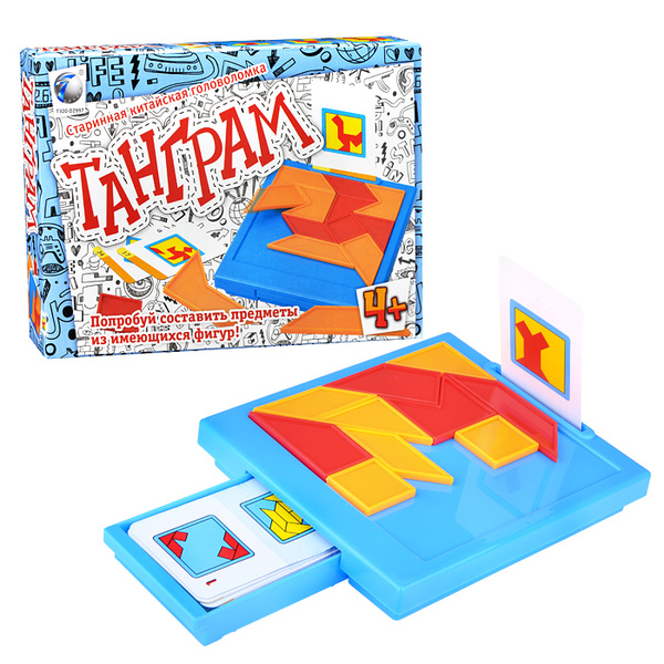 Настольная игра "Танграм",старинная китайская головоломка,в коробке ...