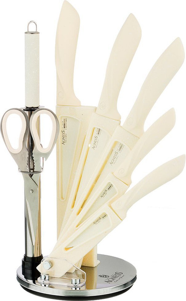 Набор кухонных ножей Agness, Нержавеющая сталь купить по низкой цене с ...