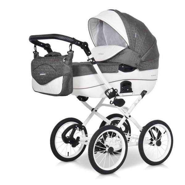 Коляска детская универсальная Riko Bruno Ecco Prestige 2 в 1 серый ...