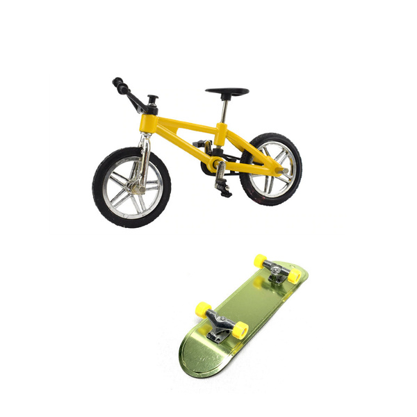Набор пальчиковый велосипед BMX металлический и пальчиковый скейт ...