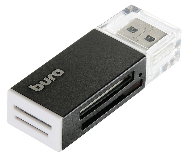 Устройство чтения карт памяти USB2.0 Buro BU-CR-3104 черный - купить с ...