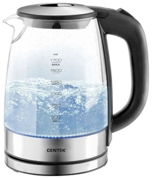 Купить электрический чайник Centek CT-0030, Металл/стекло по низкой ...