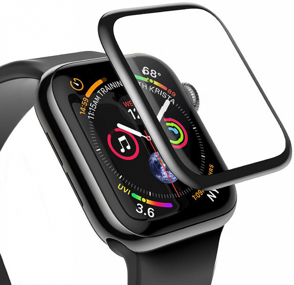 Полноэкранное защитное стекло для умных смарт-часов Apple Watch серии 6 ...