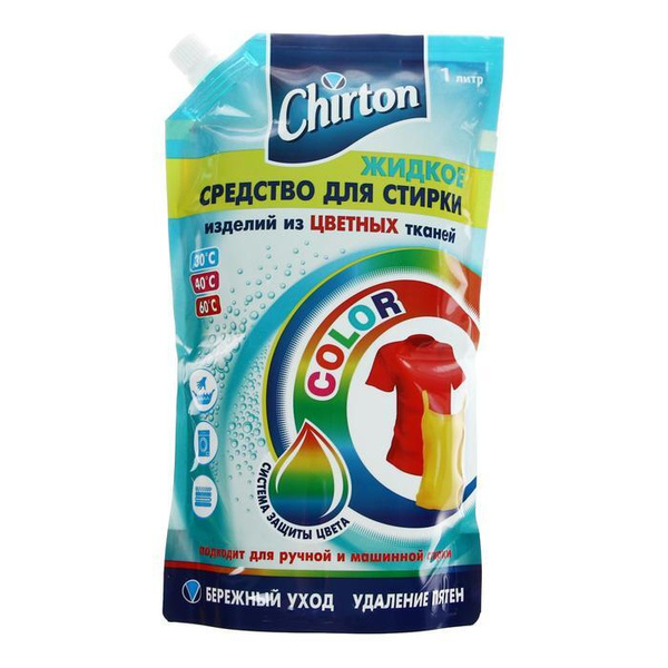 Chirton Жидкое средство для стирки, для цветных тканей, 1 литр - купить ...
