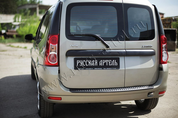 Накладка на задний бампер для Лада Ларгус 2012-2021, Lada Largus ...