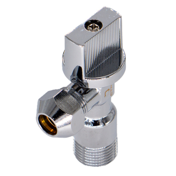 Кран шаровый для стиральной машины угловой СTM 1/2"х3/8" штуцер-штуцер ...